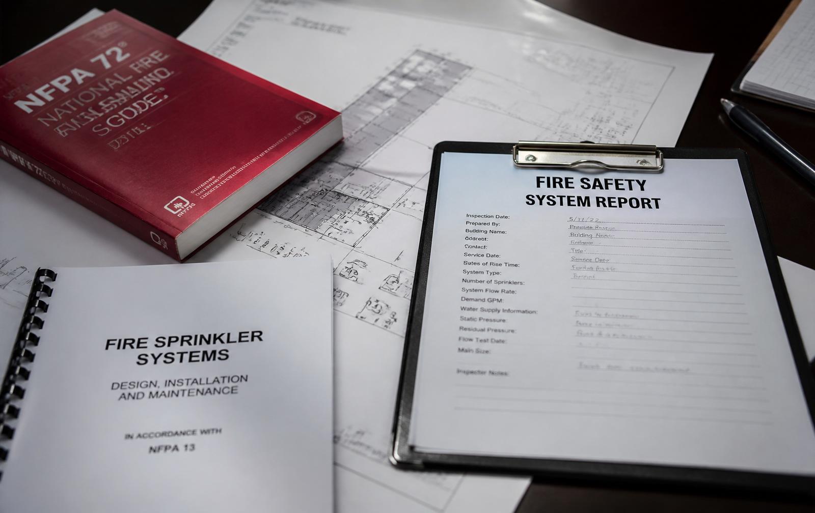 Documentos técnicos e plantas de prevenção contra incêndio